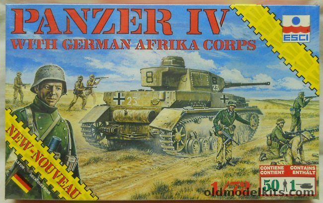 ESCI 1/72 Panzer IV With German Afrika Corps, 8606 plastic model kit